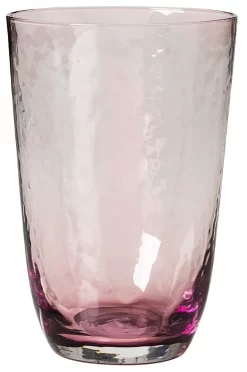 Broste Copenhagen Hammered Tumbler 500 Ml ø 9,2 Cm H 13,5 Cm Glas Paars