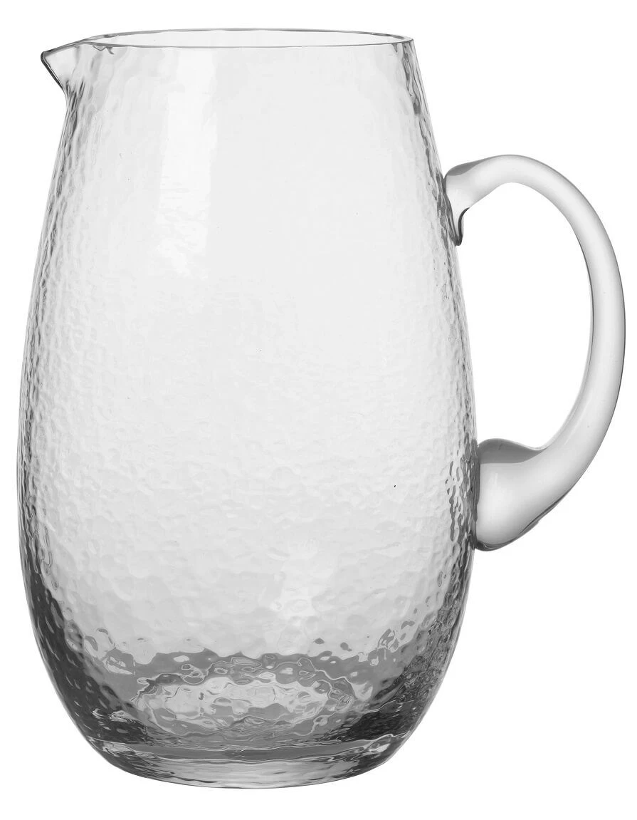 Broste Copenhagen Hammered Karaf 2 Liter ø 14 Cm H 22 Cm Glas Transparant 1 Broste Copenhagen Hammered Karaf 2 Liter ø 14 Cm H 22 Cm Glas Transparant