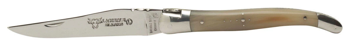 Laguiole En Aubrac Shepherd's Cross Klap-steakmes 12 Cm Pointe De Corne 1 Laguiole En Aubrac Shepherd's Cross Klap-steakmes 12 Cm Pointe De Corne