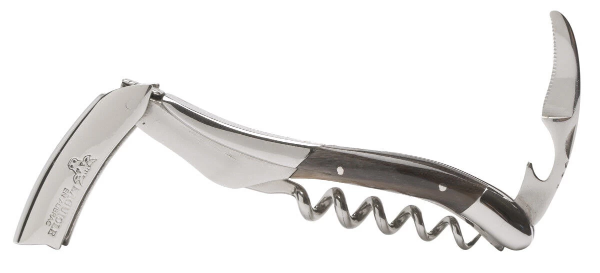 Laguiole En Aubrac Kelnersmes 12 Cm Hoorn Donkerbruin 1 Laguiole En Aubrac Kelnersmes 12 Cm Hoorn Donkerbruin