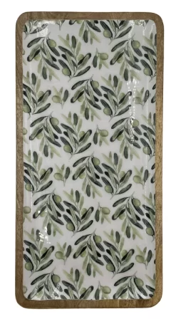 By Room Dienblad 38 X 20 Cm Mangohout Olive