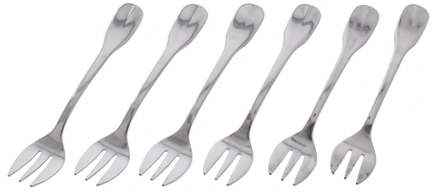 Deglon Oestervorken 13 Cm Rvs 6 Stuks 1 Deglon Oestervorken 13 Cm Rvs 6 Stuks