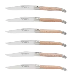 Laguiole En Aubrac Shepherd's Cross Steakmes 11,5 Cm Hout 6 Stuks