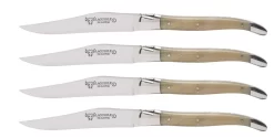 Laguiole En Aubrac Shepherd's Cross Steakmes 11,5 Cm Hoorn 4 Stuks