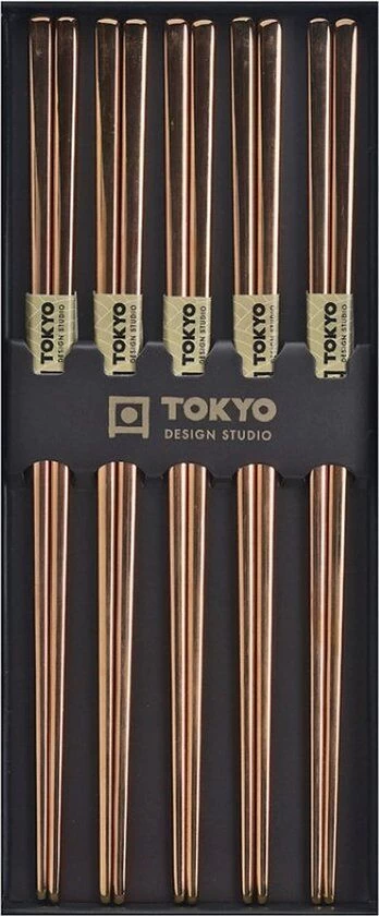 Oldenhof Eetstokjes Rvs Roségoud 5 Stuks 1 Oldenhof Eetstokjes Rvs Roségoud 5 Stuks