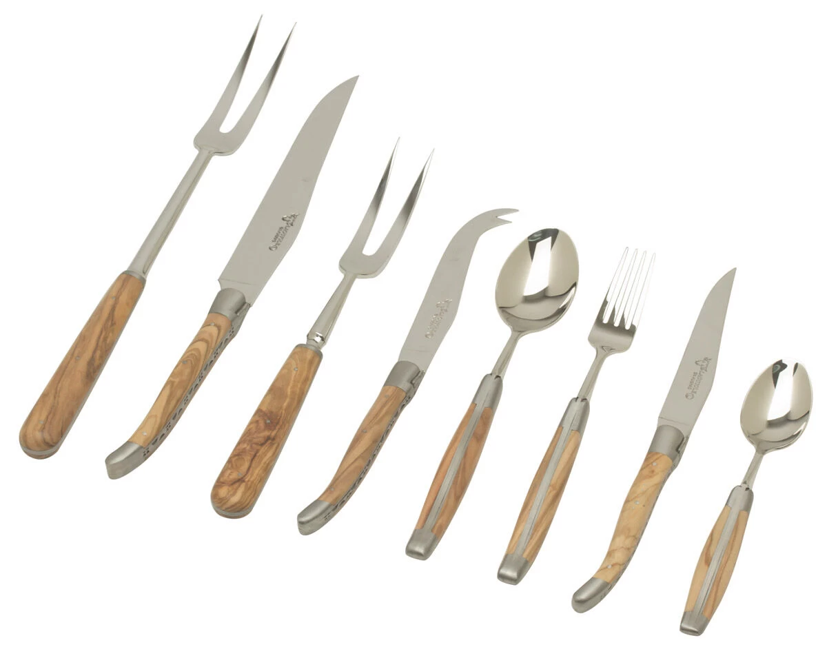 Laguiole En Aubrac Bestekcassette 6-persoons Olijfhout 28-delig 1 Laguiole En Aubrac Bestekcassette 6-persoons Olijfhout 28-delig