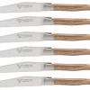 Laguiole En Aubrac Shepherd's Cross Steakmes 11,5 Cm Olijfhout 6 Stuks