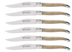 Laguiole En Aubrac Shepherd's Cross Steakmes 11,5 Cm Hoorn 6 Stuks