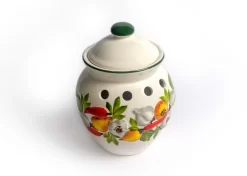 Oldenhof Knoflook- En Uienpot Klein Aardewerk Wit