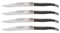 Laguiole En Aubrac Shepherd's Cross Steakmes 11,5 Cm Ebbenhout 4 Stuks