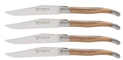 Laguiole En Aubrac Shepherd's Cross Steakmes 11,5 Cm Olijfhout 4 Stuks