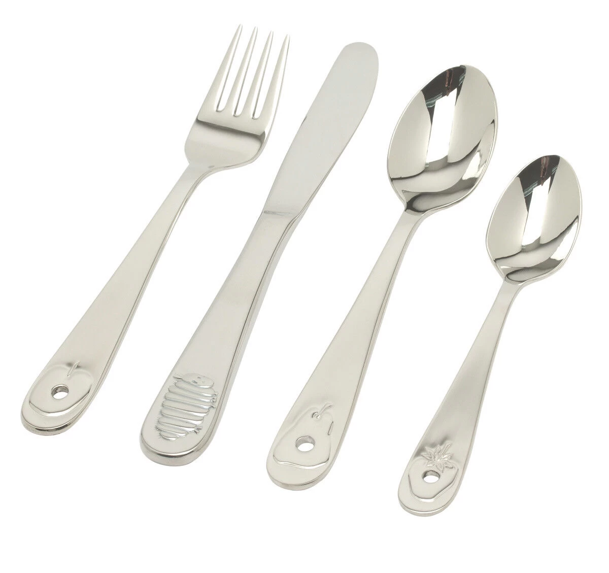 Van Kempen & Begeer Junior Bestek Rupsje Nooitgenoeg Rvs 4-delig 1 Van Kempen & Begeer Junior Bestek Rupsje Nooitgenoeg Rvs 4-delig