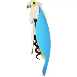 Alessi Parrot Kelnermes/kurkentrekker Kunststof / Aluminium Blauw
