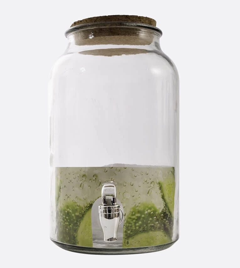 Point-Virgule Drankendispenser 5,6 Liter Met Kurkdop Transparant 2 Point-Virgule Drankendispenser 5,6 Liter Met Kurkdop Transparant - Afbeelding 2