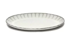 Serax INKU By Sergio Herman Bord Ovaal S 25 X 17,5 Cm H 1,7 Cm Aardewerk Wit