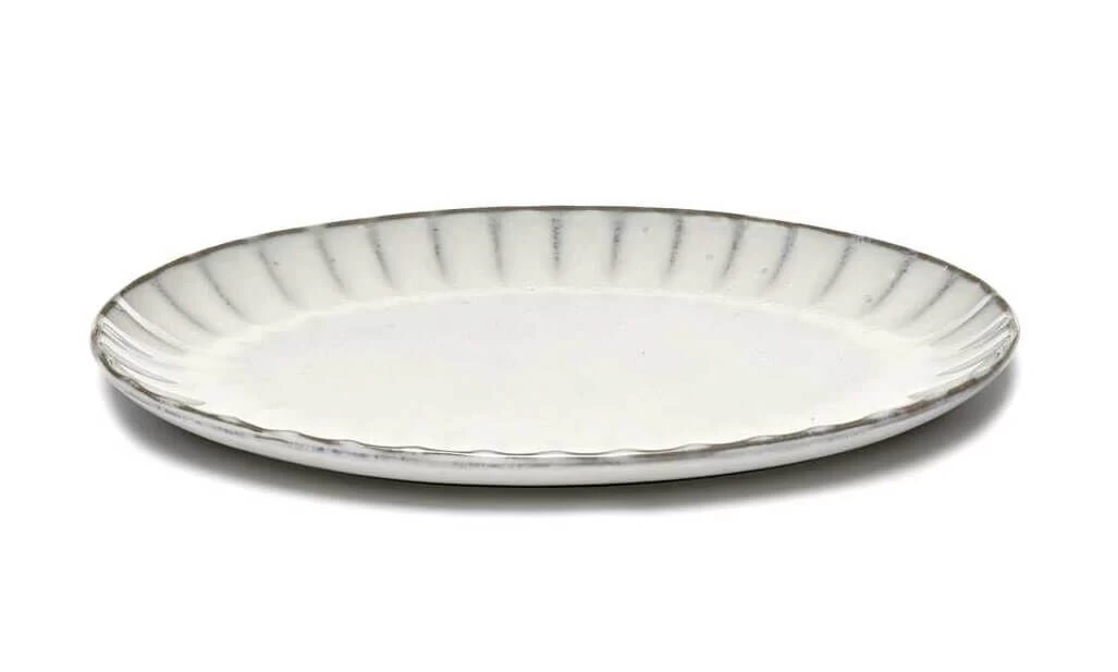 Serax INKU By Sergio Herman Bord Ovaal S 25 X 17,5 Cm H 1,7 Cm Aardewerk Wit 1 Serax INKU By Sergio Herman Bord Ovaal S 25 X 17,5 Cm H 1,7 Cm Aardewerk Wit