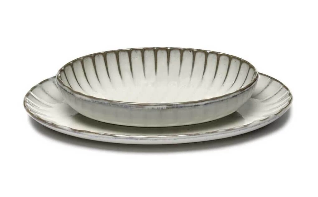 Serax INKU By Sergio Herman Bord Ovaal S 25 X 17,5 Cm H 1,7 Cm Aardewerk Wit 2 Serax INKU By Sergio Herman Bord Ovaal S 25 X 17,5 Cm H 1,7 Cm Aardewerk Wit - Afbeelding 2