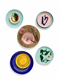 Serax Feast By Ottolenghi Kom S ø 15 Cm H 7 Cm Aardewerk Delicious Pink + Swirl-Stripes Blue -Beroemde Servies Winkel b8921009ds7