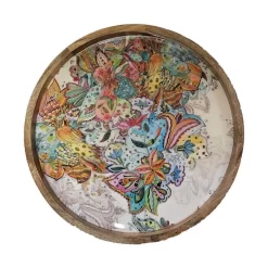 By Room Dienblad ø 45 Cm Mangohout Multicolor