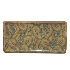 By Room Dienblad 38 X 20 Cm Mangohout Orange Paisley