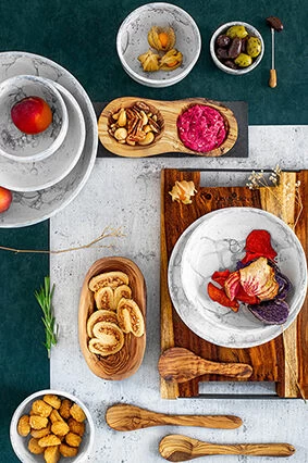 Bowls And Dishes Pure Olive Wood Slacouvert 3-tand 30 Cm Olijfhout 2 Bowls And Dishes Pure Olive Wood Slacouvert 3-tand 30 Cm Olijfhout - Afbeelding 2