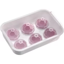 Westmark Crystal Ijsblokjesvorm Met Deksel Voor 6 Ijsblokjes Silicone Wit