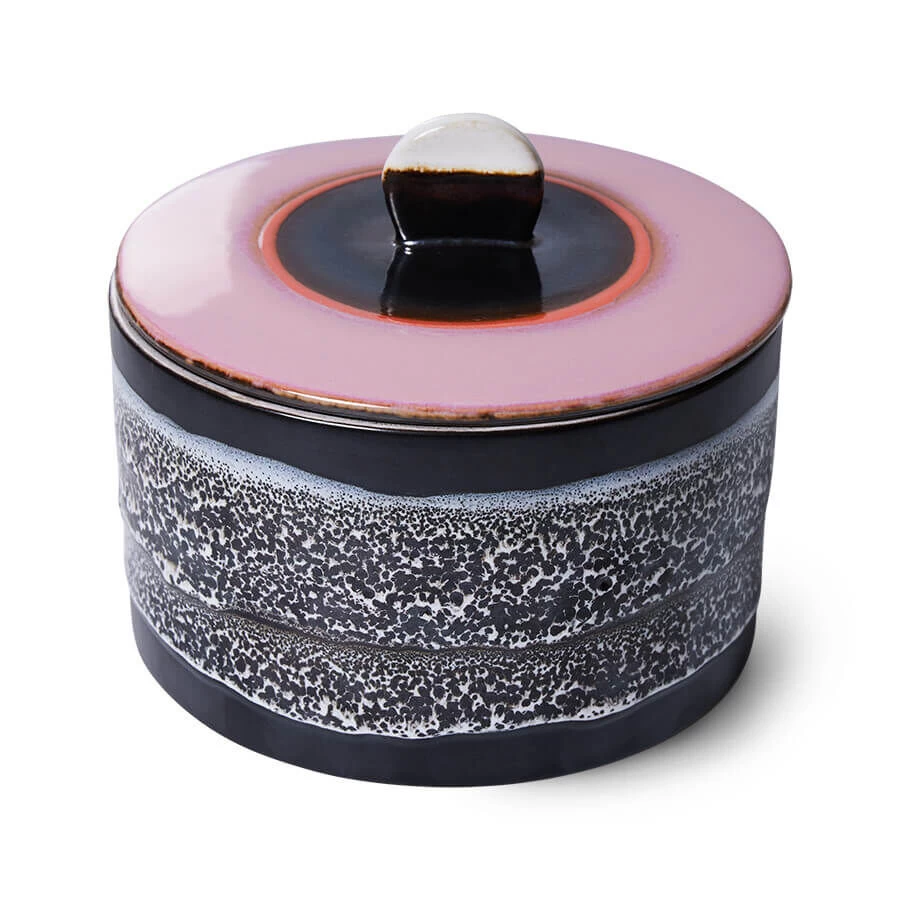 HK Living 70's ACE7181 Disco Voorraadpot 1,65 Liter Aardewerk 2 HK Living 70's ACE7181 Disco Voorraadpot 1,65 Liter Aardewerk - Afbeelding 2