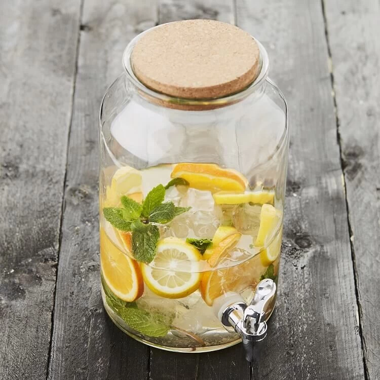 Point-Virgule Drankendispenser 5,6 Liter Met Kurkdop Transparant 3 Point-Virgule Drankendispenser 5,6 Liter Met Kurkdop Transparant - Afbeelding 3