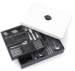 Keltum Haags Lofje Bestekcassette 6-persoons Rvs 40-delig 7 Keltum Haags Lofje Bestekcassette 6-persoons Rvs 40-delig -Beroemde Servies Winkel haags lofje 6 pers 40 dln doos