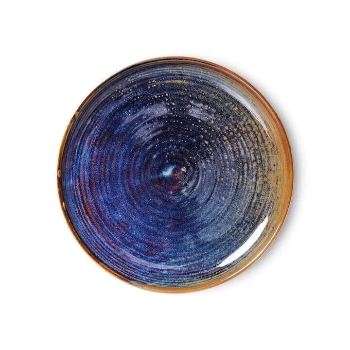 HK Living Chef Ceramics ACE7148 Side Plate ø 20 Cm Aardewerk Rustic Blue 1 HK Living Chef Ceramics ACE7148 Side Plate ø 20 Cm Aardewerk Rustic Blue
