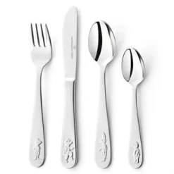 Van Kempen & Begeer Junior Bestek Kikker Rvs 4-delig