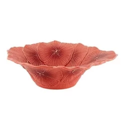 Bordallo Stokroos Saladeschaal ø 21,3 Cm Aardewerk Roze