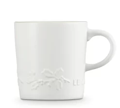 Le Creuset Holly Collectie Mok 200 Ml Aardewerk Katoenwit -Beroemde Servies Winkel lc 20200529 zs ps fs 60303204311511 005