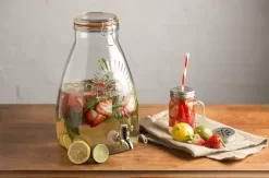 Kilner Limonadetap Vierkant 8 Liter Glas -Beroemde Servies Winkel limo2 1