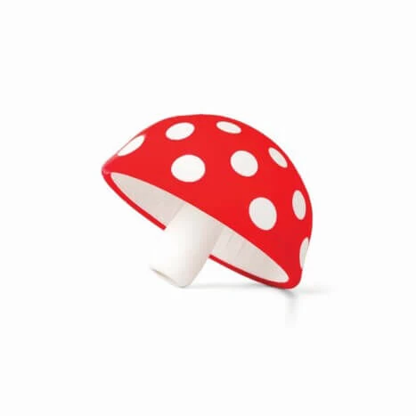 Ototo Magic Mushroom Wijnstop En -trechter Silicone Rood/wit 1 Ototo Magic Mushroom Wijnstop En -trechter Silicone Rood/wit