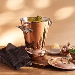 Mauviel M'30 Champagnekoeler Voor 2 Flessen Gehamerd Koper Messing Greep 3 Mauviel M'30 Champagnekoeler Voor 2 Flessen Gehamerd Koper Messing Greep -Beroemde Servies Winkel mauviel m 30 4