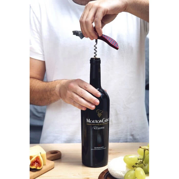 Peleg Bottle Tie Kurkentrekker Strepenpatroon 11,5 Cm Rvs Rood 3 Peleg Bottle Tie Kurkentrekker Strepenpatroon 11,5 Cm Rvs Rood - Afbeelding 3