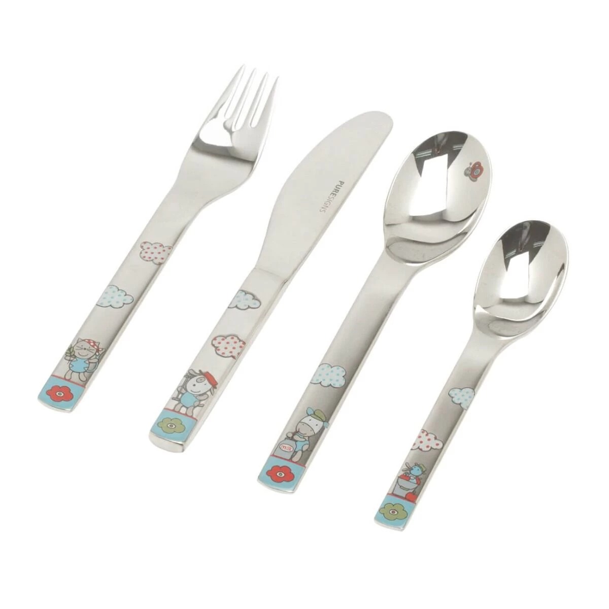 Puresigns One Ferme Kinderbestek Rvs 4-delig 1 Puresigns One Ferme Kinderbestek Rvs 4-delig