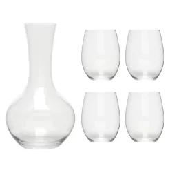 Riedel O Cabernet / Merlot Wijnglazen Met Morceau Decanteerkaraf Kristalglas 5-delig