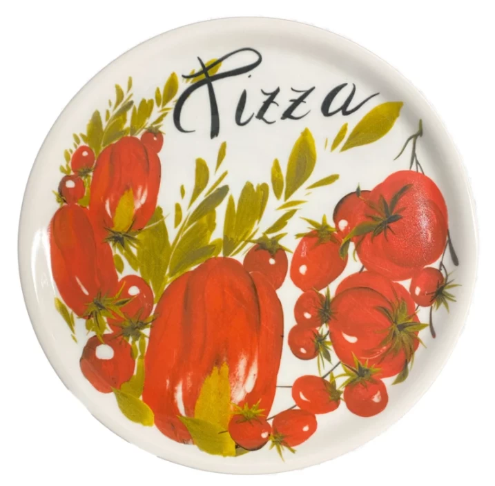 Oldenhof Pizzabord Met Tomaten Ø 33 Cm Aardewerk Wit 1 Oldenhof Pizzabord Met Tomaten Ø 33 Cm Aardewerk Wit