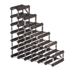 Traditional Wine Rack Co. Wijnrek Voor Onder De Trap 61,2 X 22,8 Cm Verbrande Eik Bruin