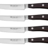 Wüsthof Ikon Steakmessenset Messenstaal Hout 4 Stuks