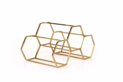 XLBoom Pico Wijnrek Voor 3 Flessen Ijzer Messing